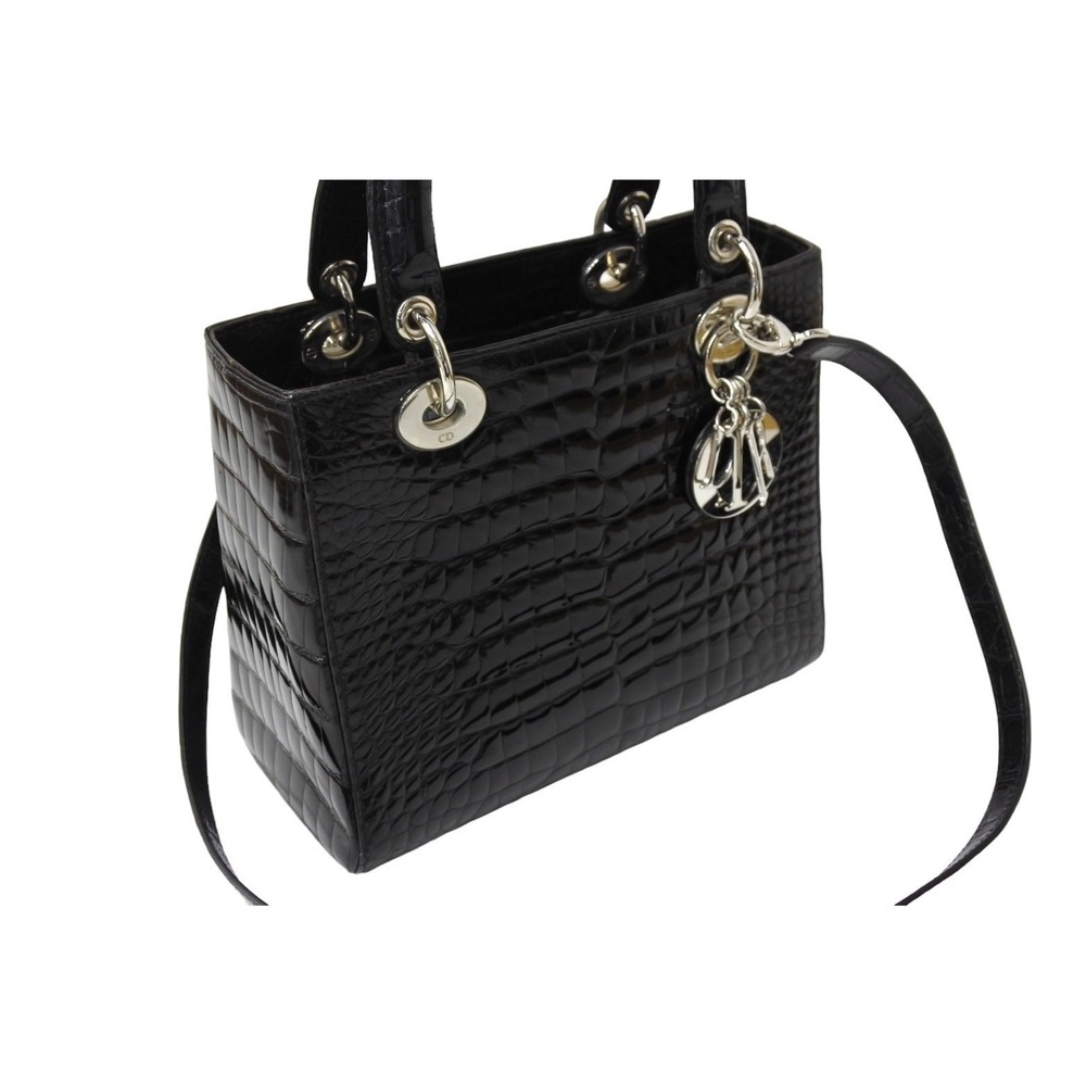 Christian Dior Lady handbag crocodile leather - Picture 4 of 10